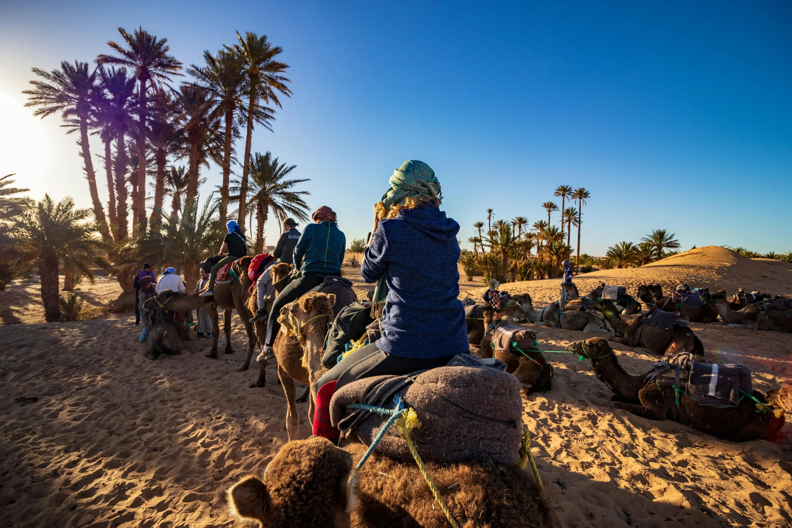 Traveler enjoying Morocco private tour in the Sahara