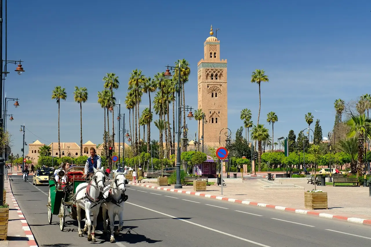 Activities to do in Morocco Marrakech featuring Jemaa el-Fnaa square at sunset